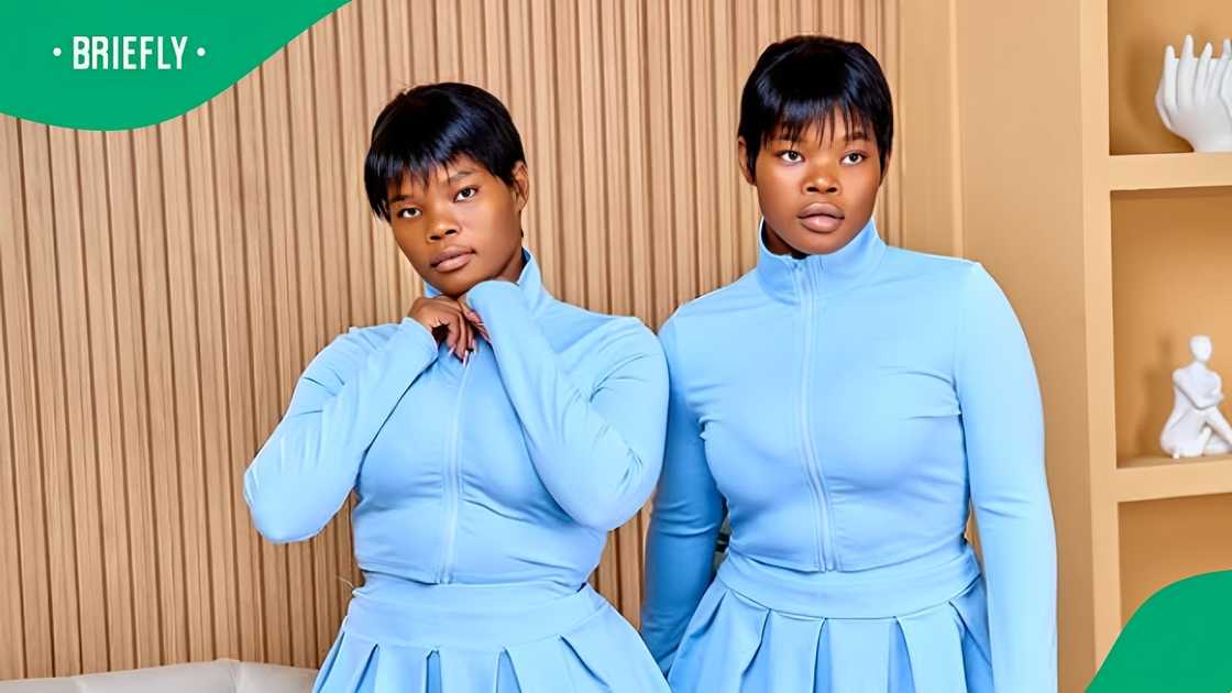 The Qwabe twins were advertising a weightloss supplement. The Qwabe twins were advertising a weightloss supplement.