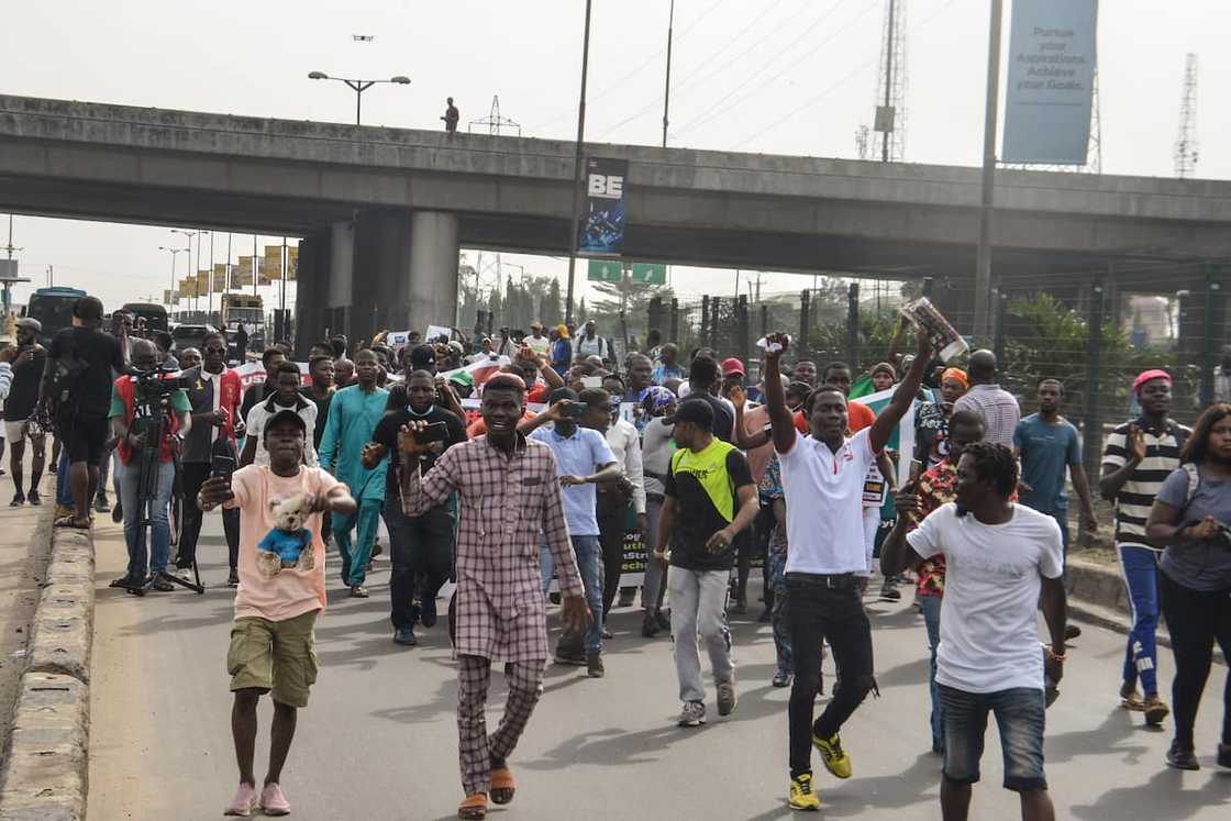 An ongoing protest An ongoing protest