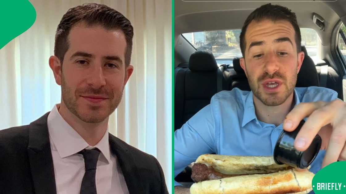 The man tried out prawns, samosas, a boerewors roll, and peri-peri chicken wings