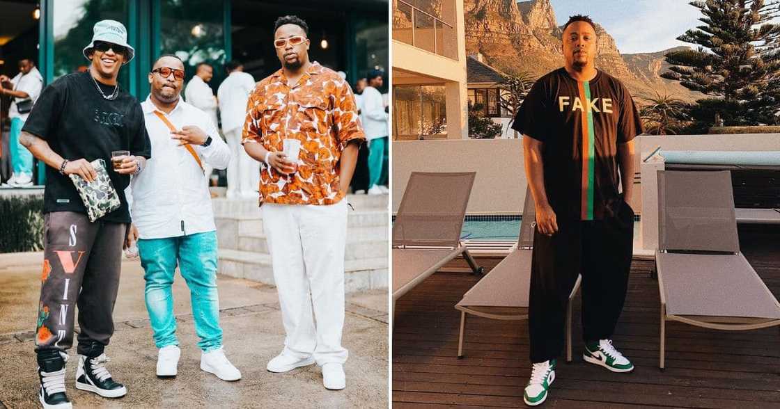 Don Design poses with Da Les and Scorpio Siya as he announces new music Don Design poses with Da Les and Scorpio Siya as he announces new music