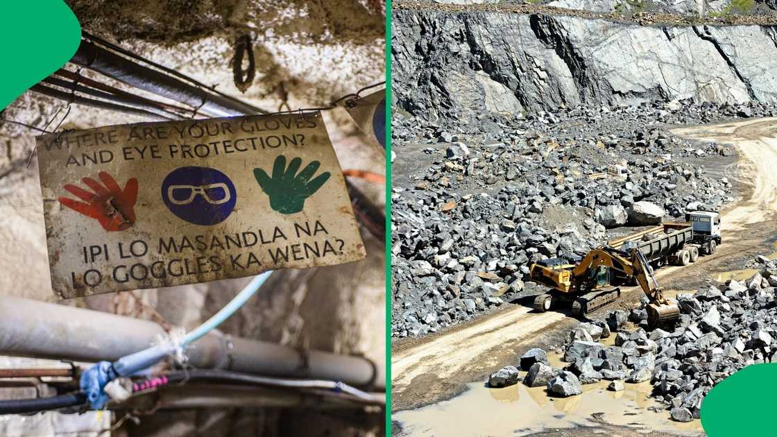 Illegal miners risk their lives to provide for their families. Illegal miners risk their lives to provide for their families.