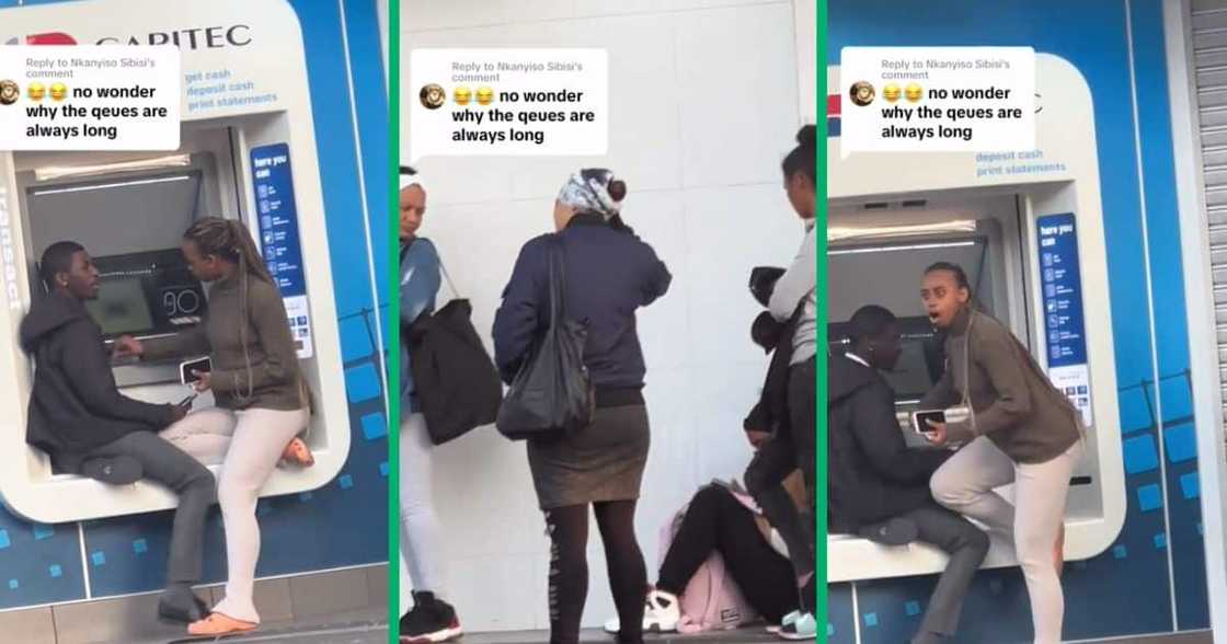 Couple at Capitec ATM Couple at Capitec ATM