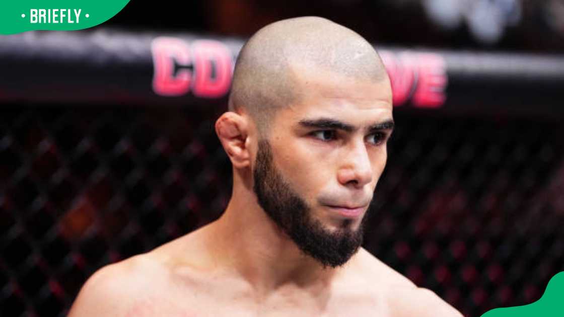 Muhammad Mokaev during the UFC event Muhammad Mokaev during the UFC event