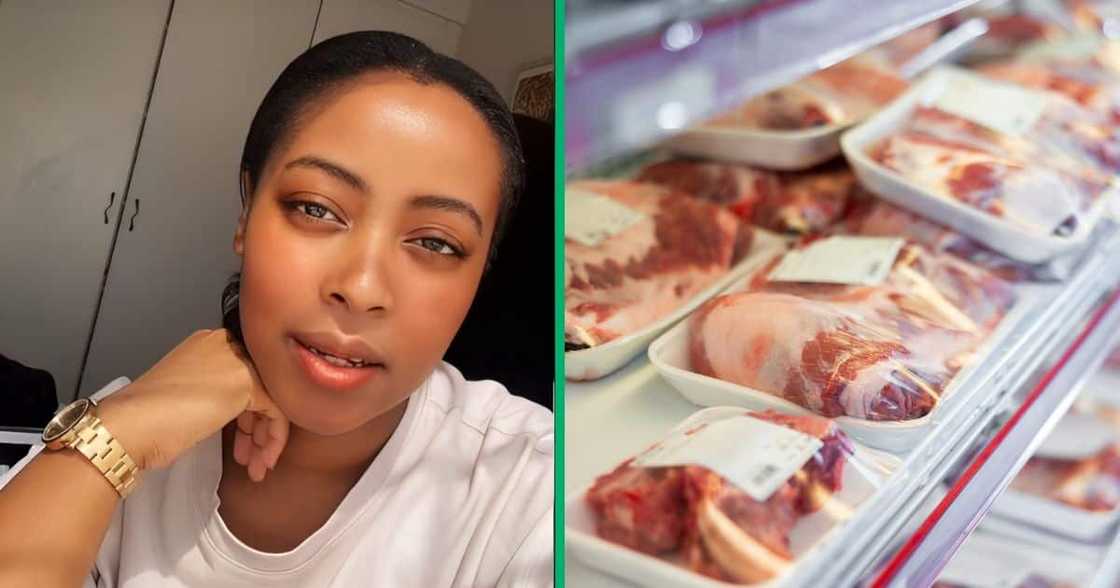 A woman shared a video on TikTok showing her groceries worth R4000 from Meat World A woman shared a video on TikTok showing her groceries worth R4000 from Meat World