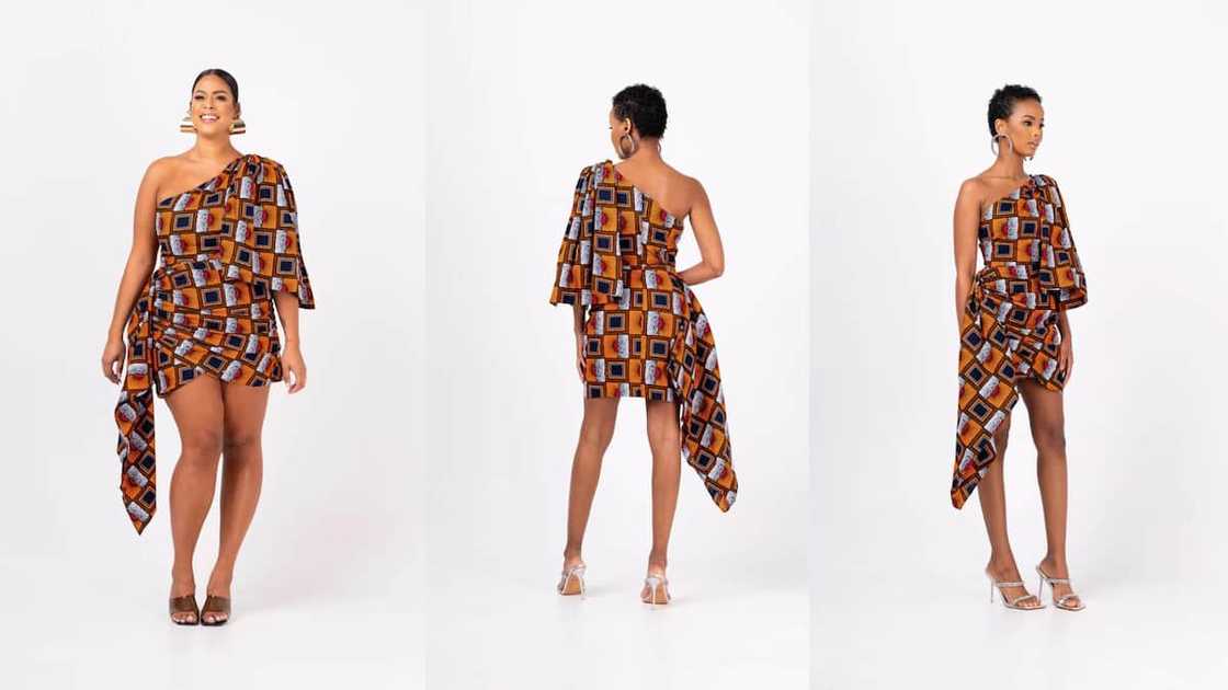 One sleeve drape ensemble One sleeve drape ensemble