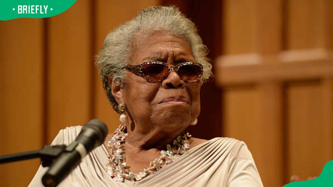 Dr. Maya Angelou at an event