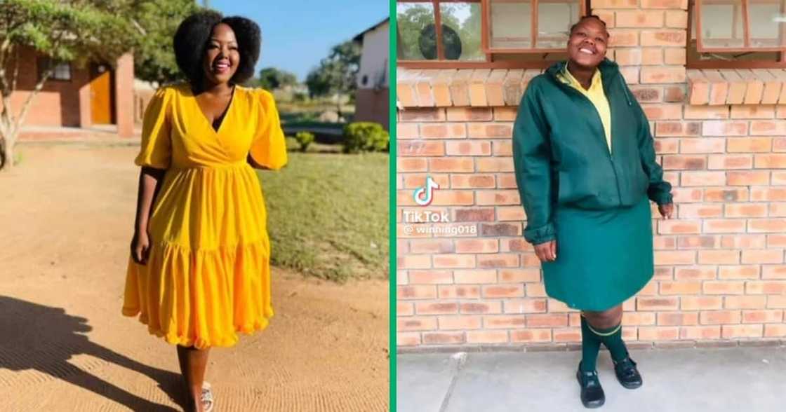 Adult woman returned to high school Adult woman returned to high school