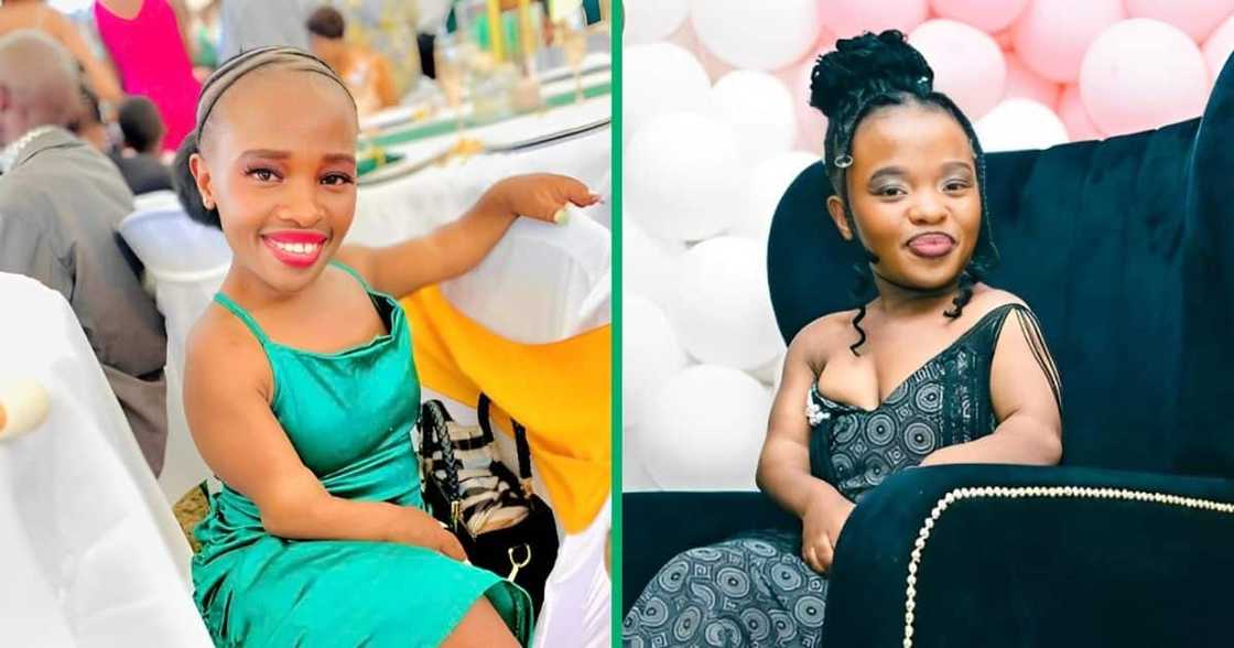 Little person wearing a dress. Little person wearing a dress.