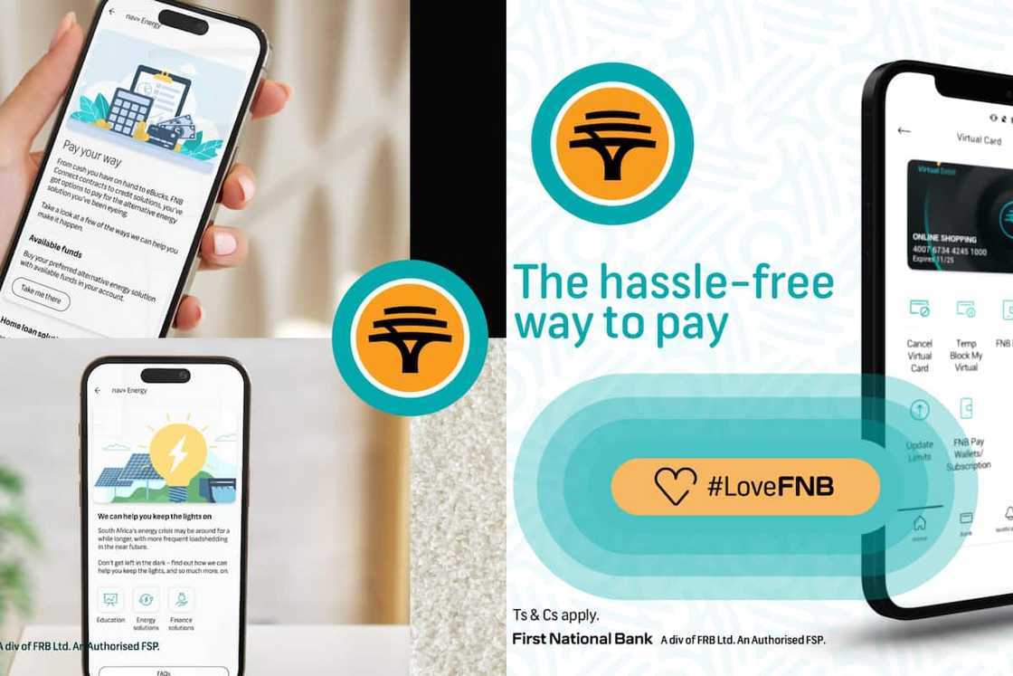 FNB's mobile device for advertisement FNB's mobile device for advertisement
