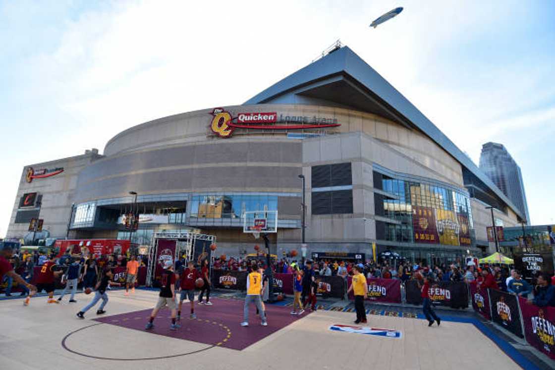 Quicken Loans Arena during the 2017 NBA Playoffs Quicken Loans Arena during the 2017 NBA Playoffs