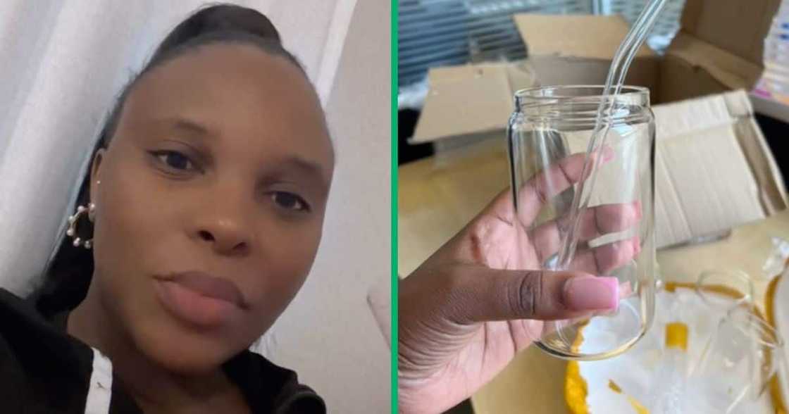 Woman shows off goods she bought from SHEIN. Woman shows off goods she bought from SHEIN.