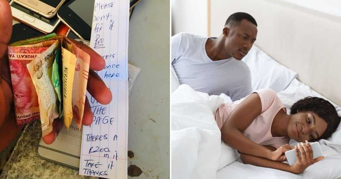 Man, Bribes Repairman, Not to Fix Phone, Evidence, Cheating, South Africa Man, Bribes Repairman, Not to Fix Phone, Evidence, Cheating, South Africa