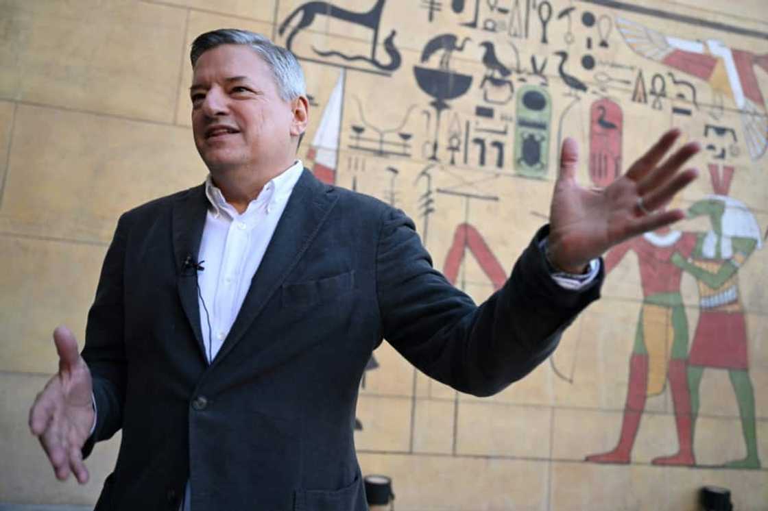 Netflix co-CEO Ted Sarandos attends the press preview for the reopening of the Egyptian Theatre, in Hollywood, California on November 6, 2023 Netflix co-CEO Ted Sarandos attends the press preview for the reopening of the Egyptian Theatre, in Hollywood, California on November 6, 2023