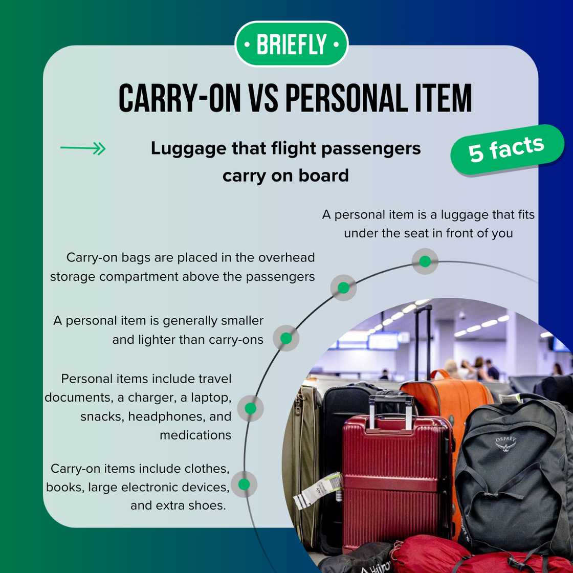 Facts about carry-on and personal items Facts about carry-on and personal items