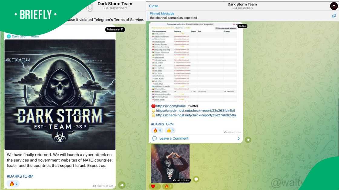 A screenshot of a Telegram post. A screenshot of a Telegram post.