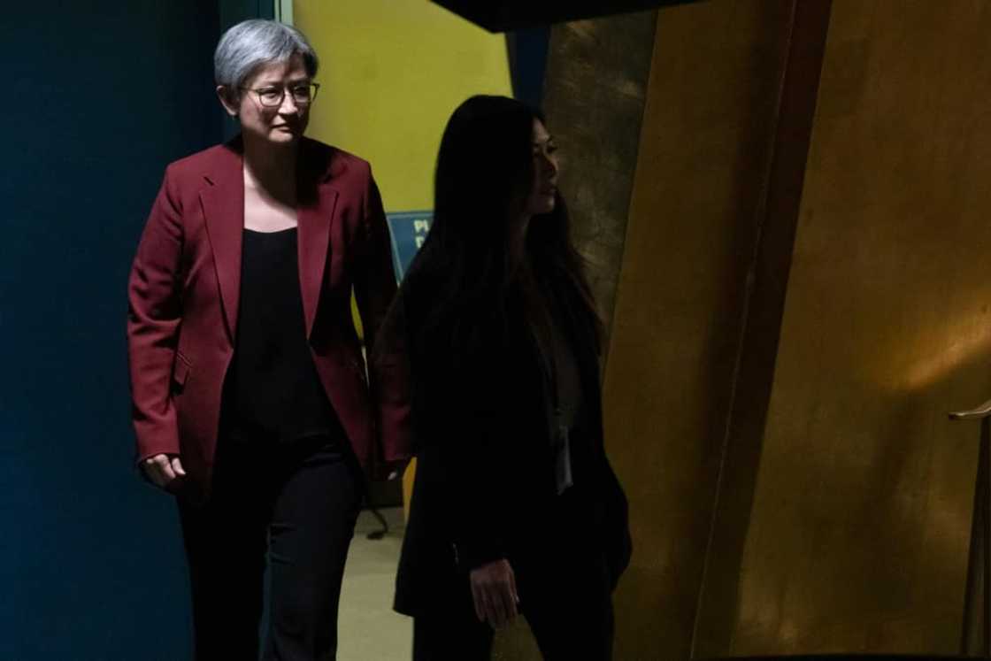 Australia's Minister of Foreign Affairs Penny Wong at  UN headquarters on September 23, 2022.