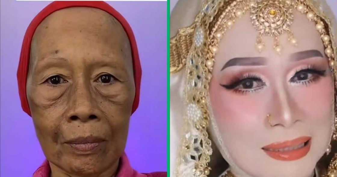 A woman received a make-over A woman received a make-over