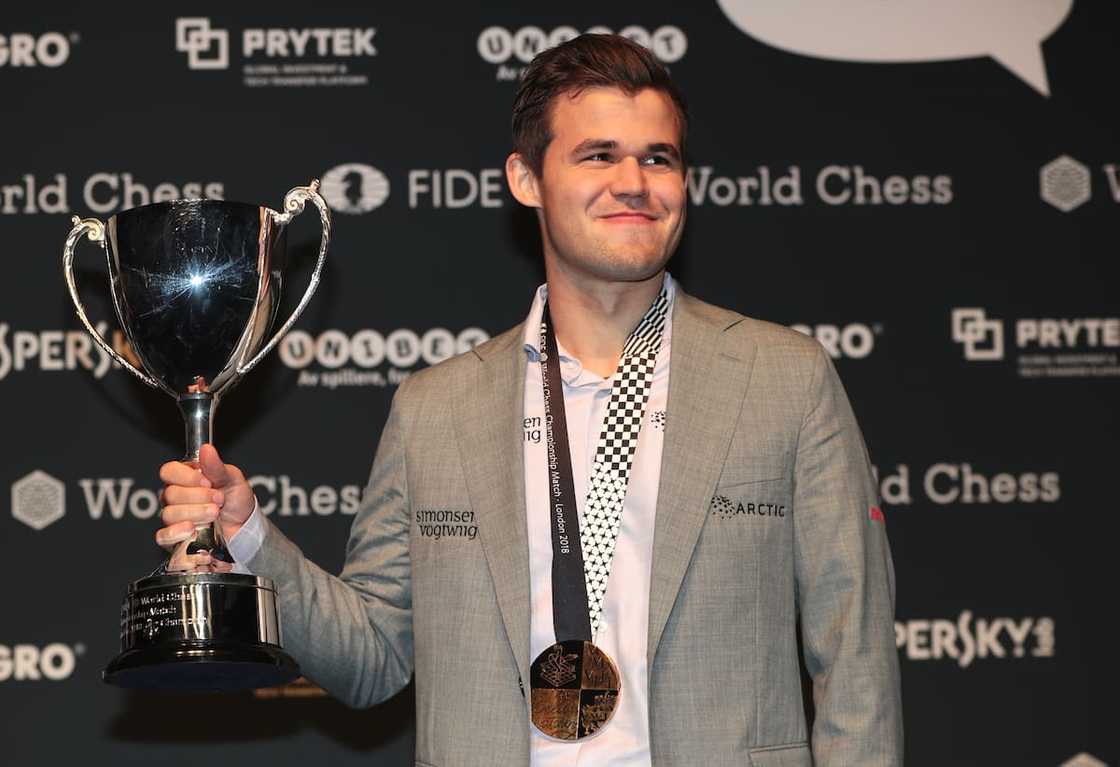 Magnus Carlsen after winning World Chess Championship