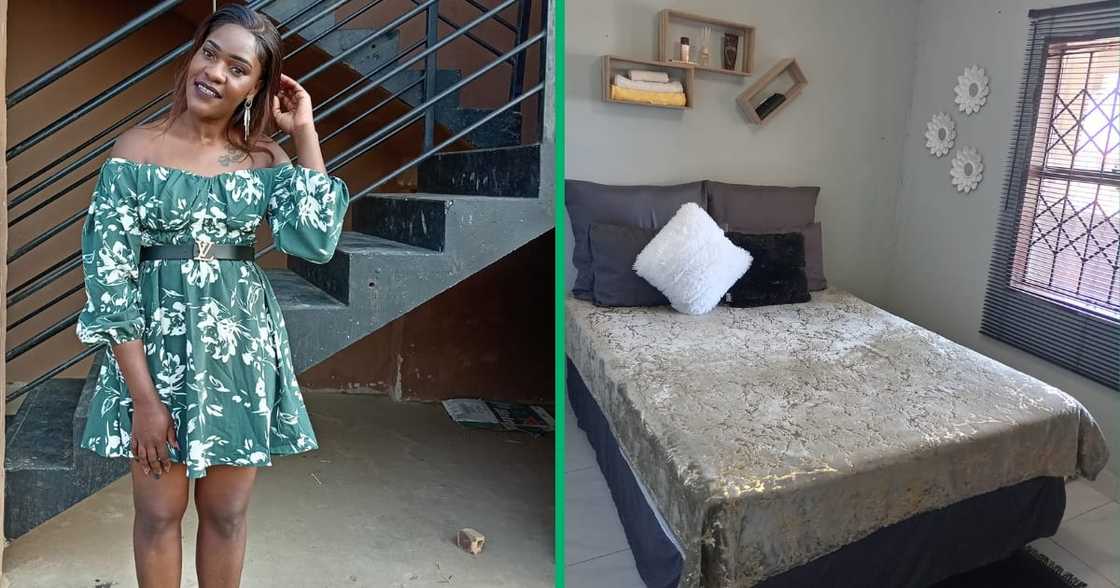 A lady with a lovely home who showed off her flat A lady with a lovely home who showed off her flat