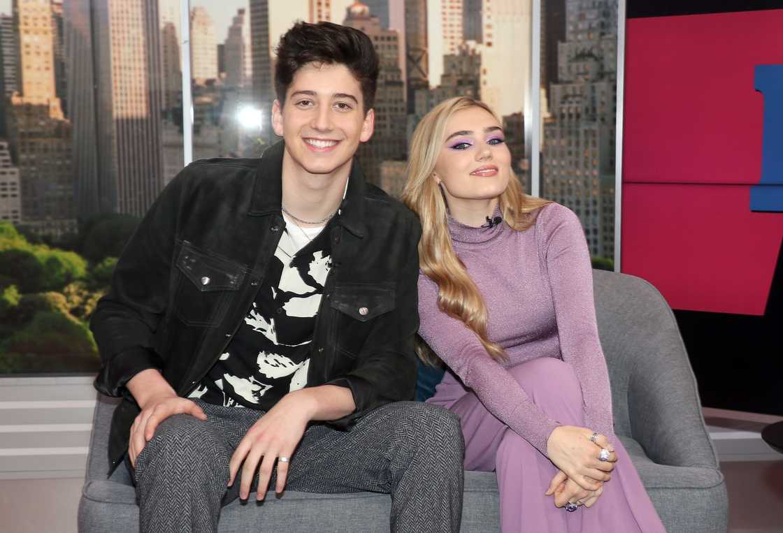 Milo Manheim and Meg Donnelly in New York Milo Manheim and Meg Donnelly in New York
