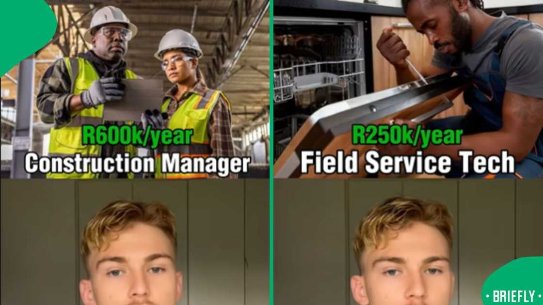 A snapshot from the video listing careers and average salaries A snapshot from the video listing careers and average salaries