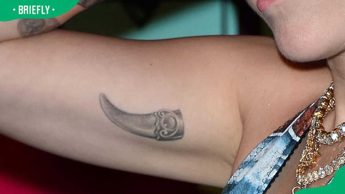Miley Cyrus' arm tattoos Miley Cyrus' arm tattoos
