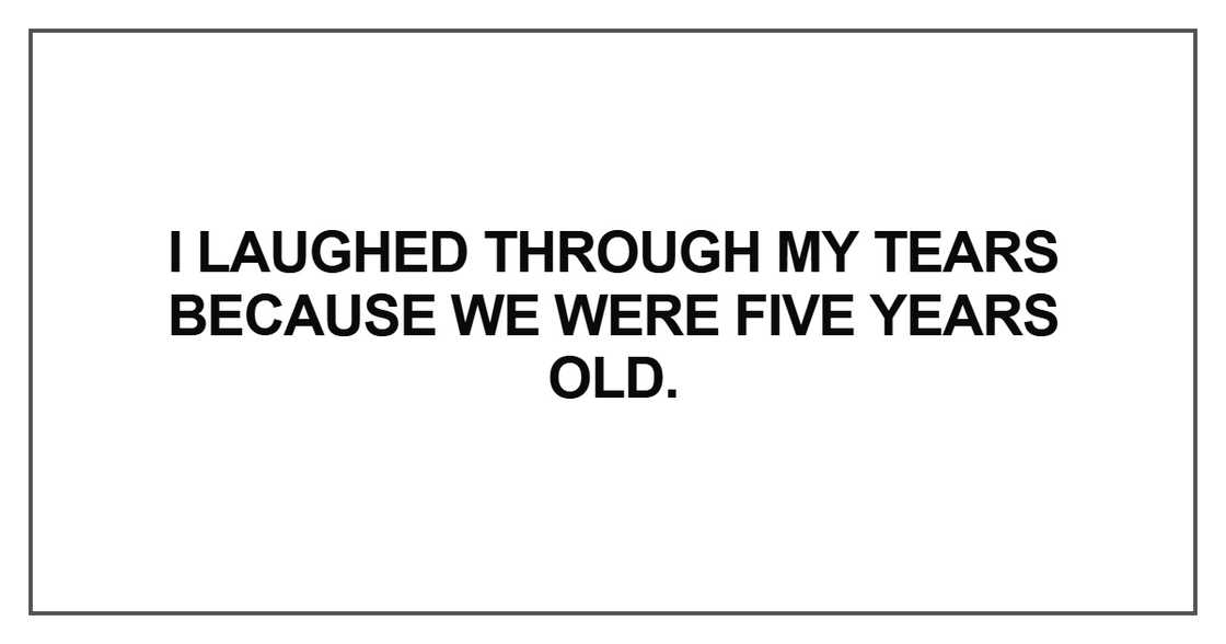I laughed through my tears I laughed through my tears