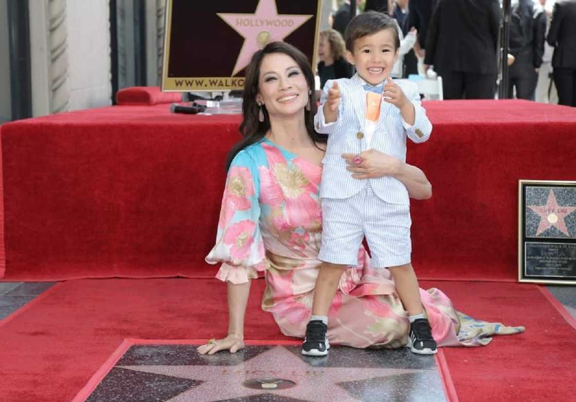 Lucy Liu and Rockwell Lloyd are a happy family Lucy Liu and Rockwell Lloyd are a happy family