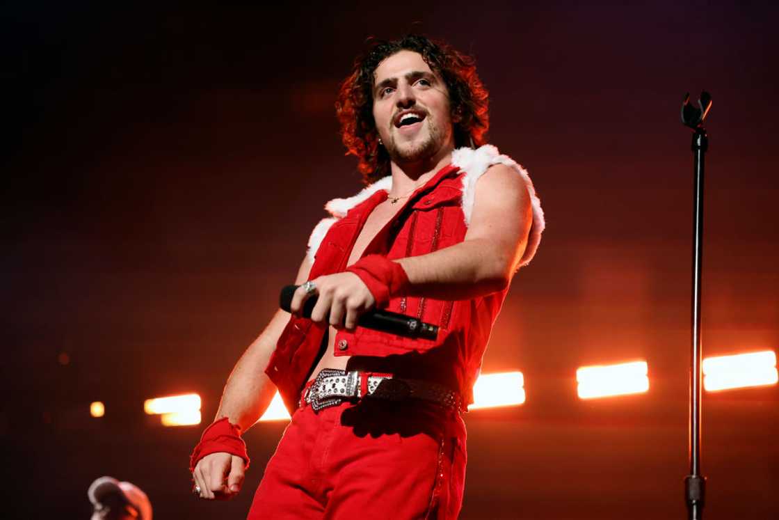 Benson Boone onstage during iHeartRadio 102.7 KIIS FM's Jingle Ball Benson Boone onstage during iHeartRadio 102.7 KIIS FM's Jingle Ball