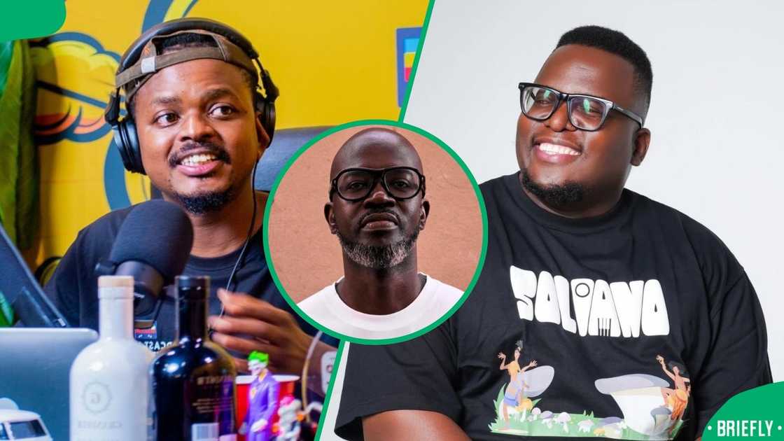 Sol Phenduka and MacG reacted to Black Coffee's gift to his friend Sol Phenduka and MacG reacted to Black Coffee's gift to his friend