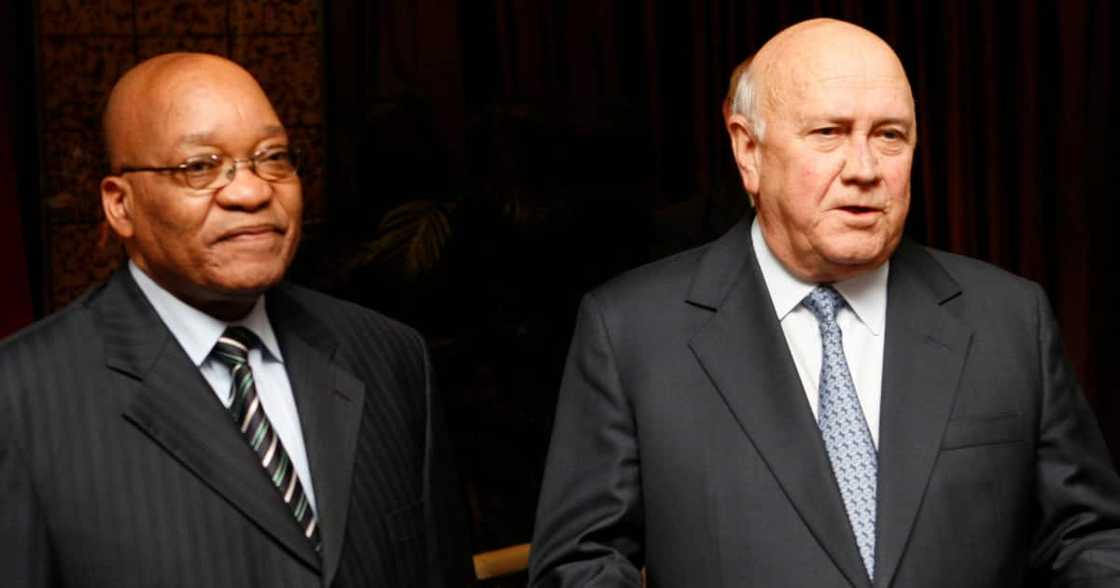 Jacob Zuma, FW De Klerk arrest, Constitutional Court Jacob Zuma, FW De Klerk arrest, Constitutional Court