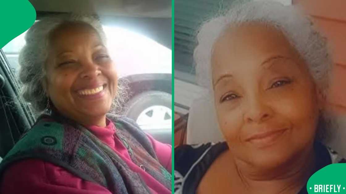 The visual on the right showed the late 75-year-old woman posing for the camera