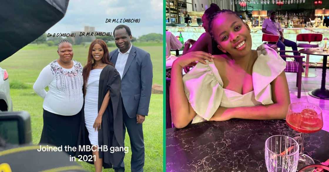 A woman followed her parent's footsteps and became a doctor. A woman followed her parent's footsteps and became a doctor.