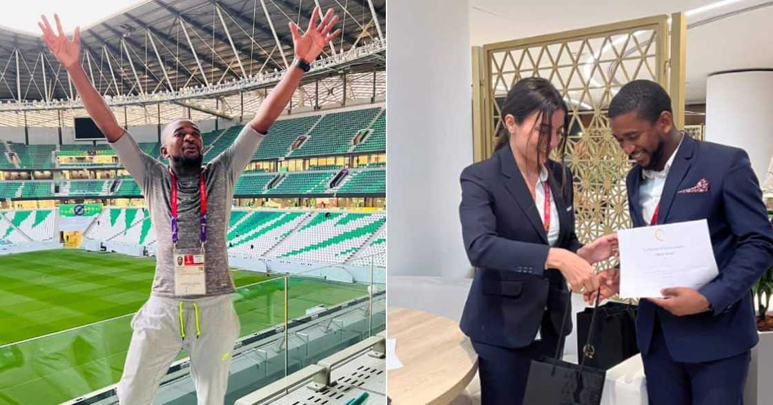 Man celebrates permanently working in Qatar Man celebrates permanently working in Qatar