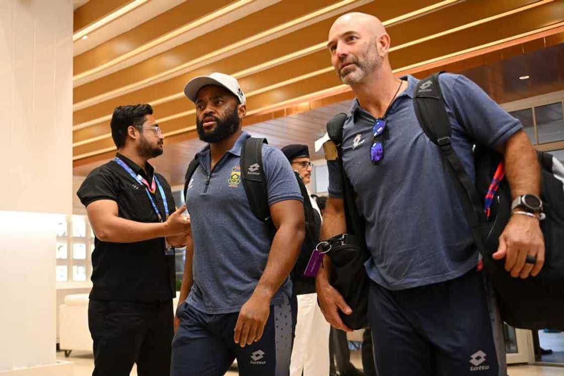 Proteas captian Temba Bavuma and coach Rob Walters returned from the ICC Cricket World Cup Proteas captian Temba Bavuma and coach Rob Walters returned from the ICC Cricket World Cup