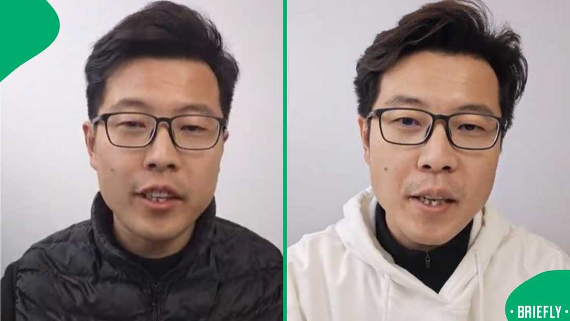 The image on the right showed 20percent wearing a white hooodie