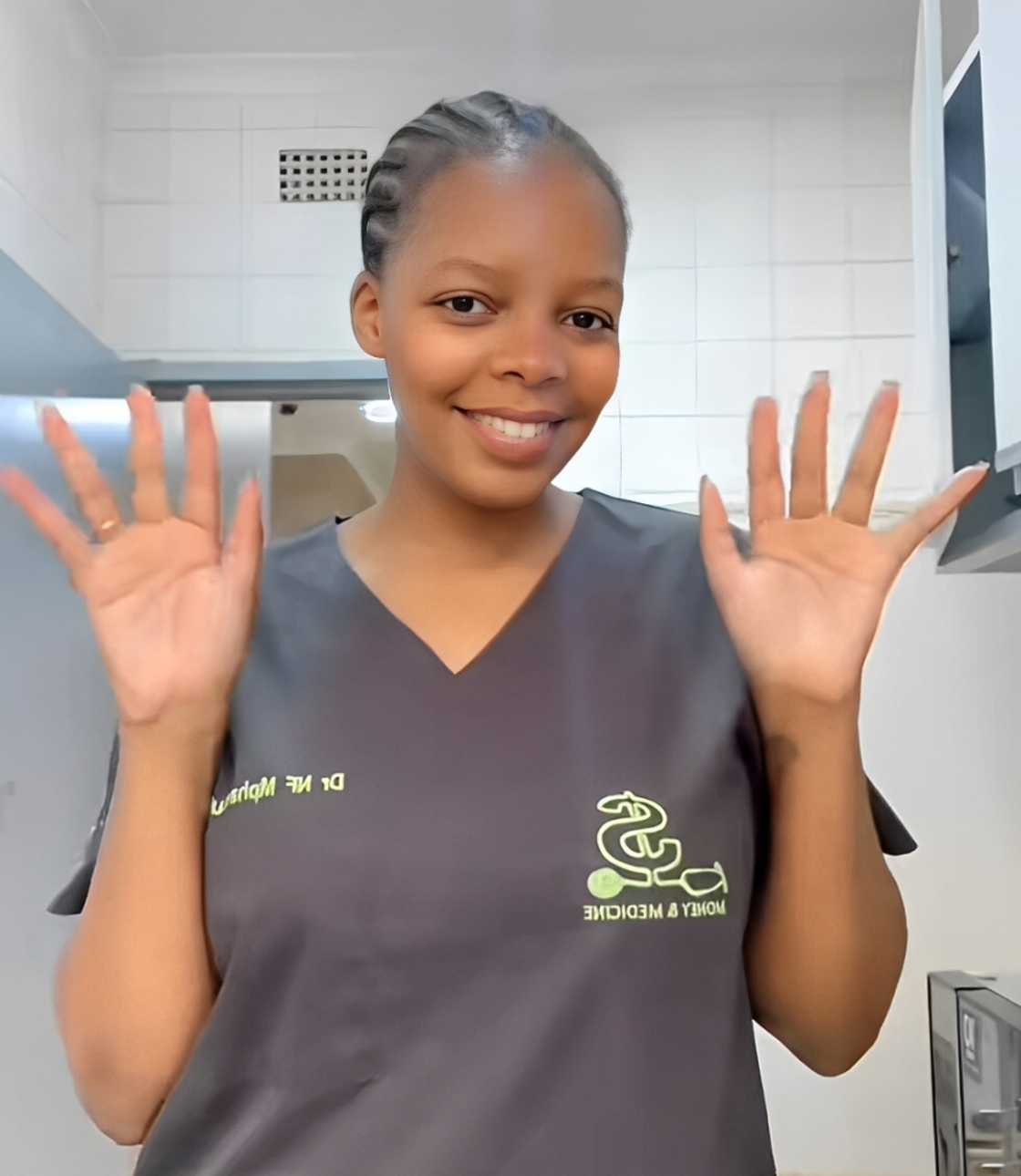 Woman shows stressful part of working in a mortuary. Woman shows stressful part of working in a mortuary.