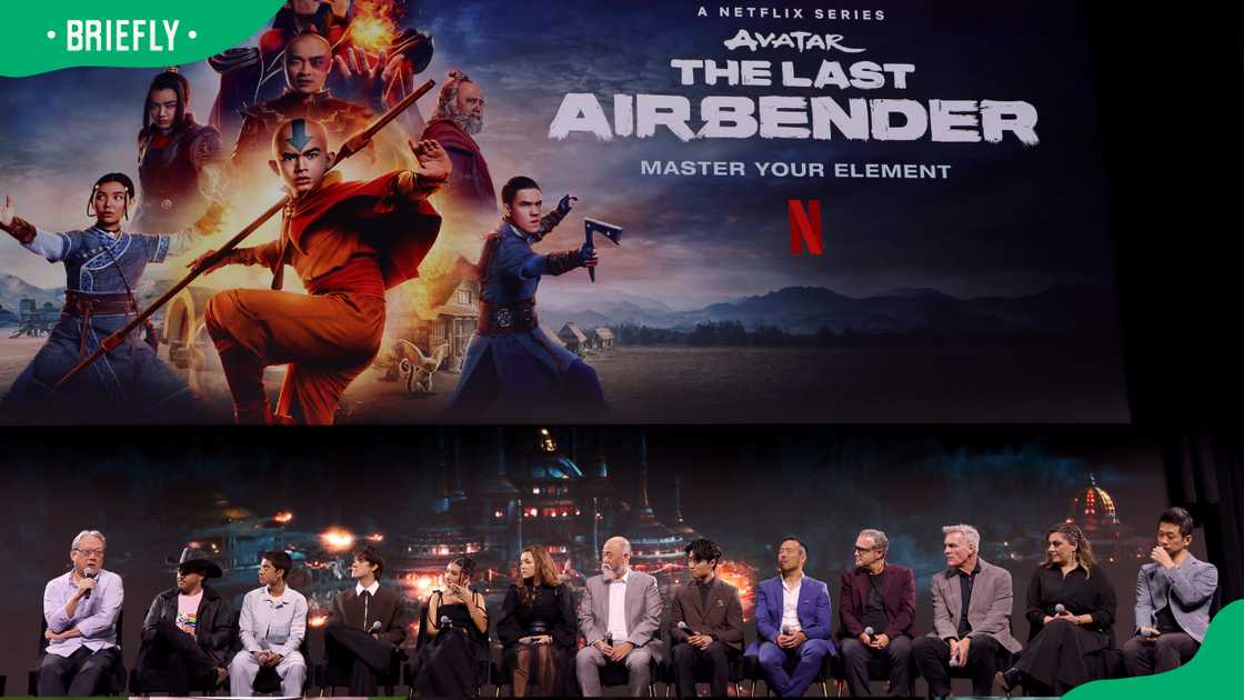 Avatar: The Last Airbender actors at Sunset Las Palmas Studios in Los Angeles, California