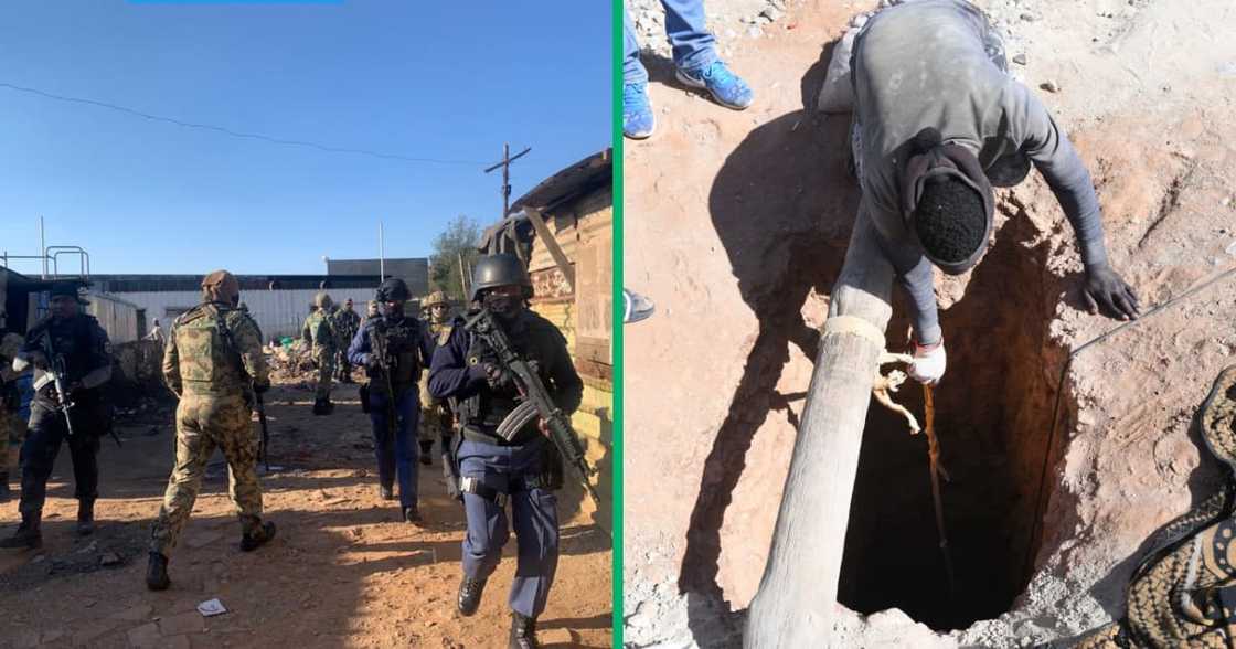 South African Police Service officers have been deployed to Riverlea, Johannesburg to combat illegal mining in the area