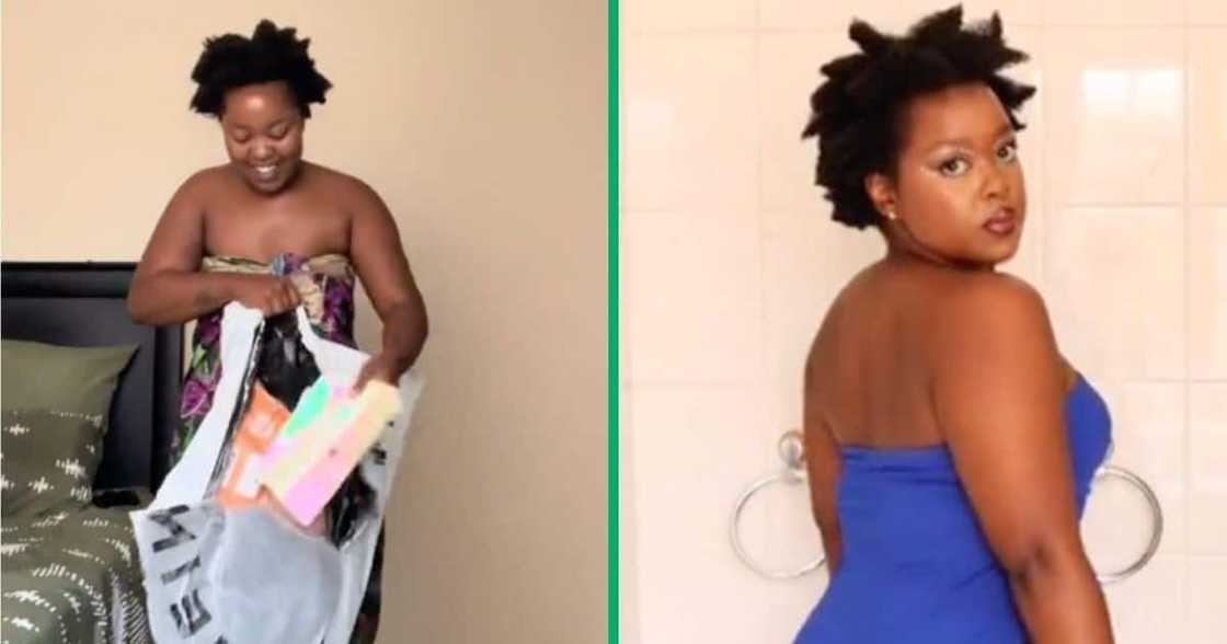 Woman does a SHEIN haul for her viewers. Woman does a SHEIN haul for her viewers.