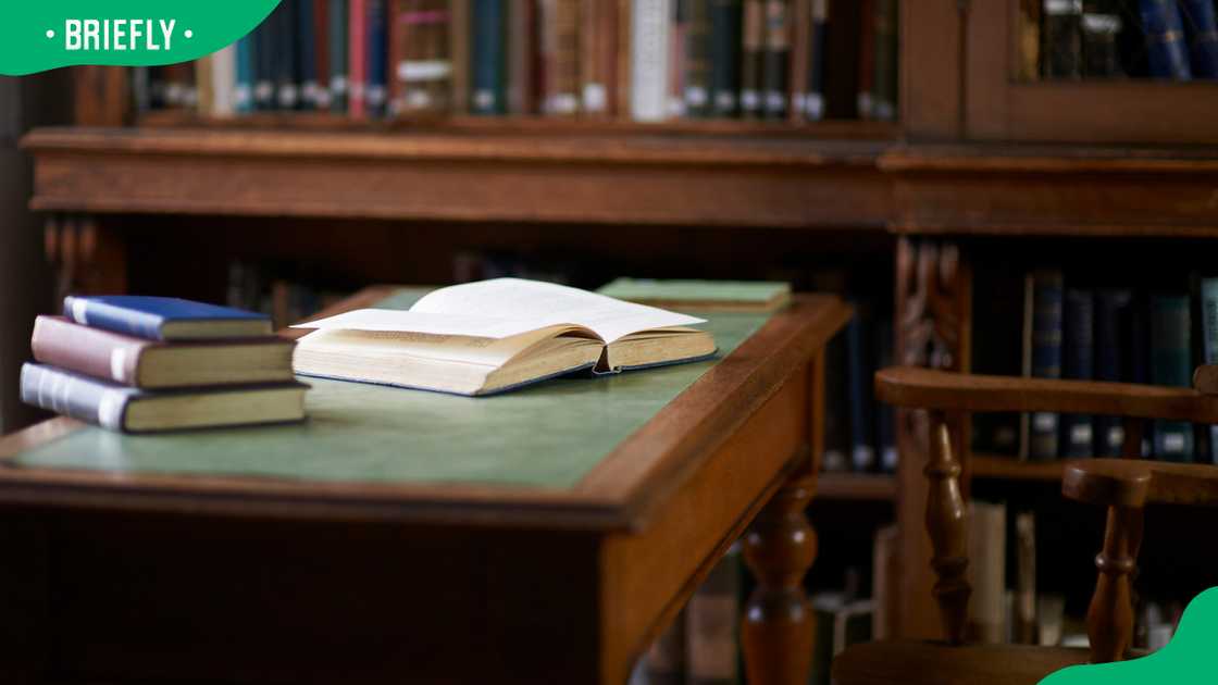 Books in a library