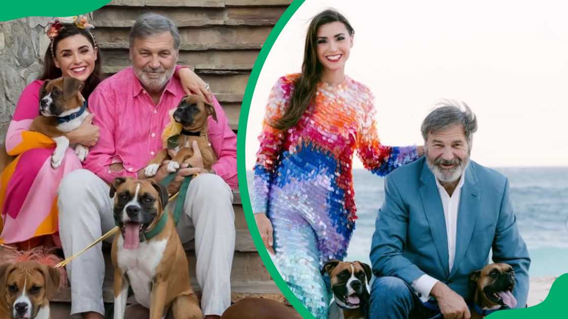 Bronwyn Newport, Todd Bradley, and their dogs Bronwyn Newport, Todd Bradley, and their dogs