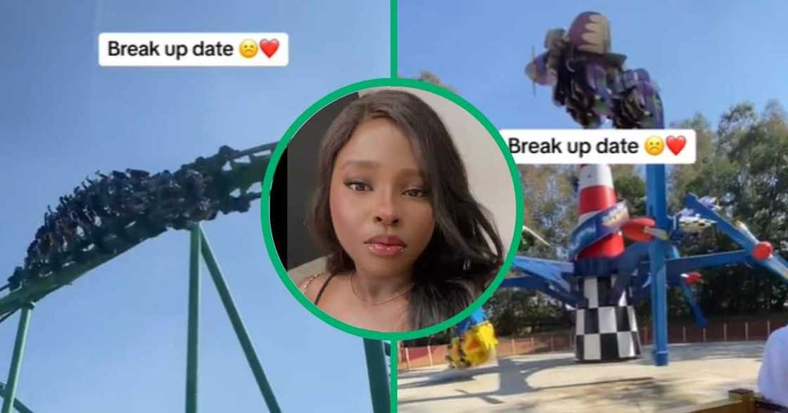 A TikTok video shows a Gold Reef City date where the couple broke up A TikTok video shows a Gold Reef City date where the couple broke up