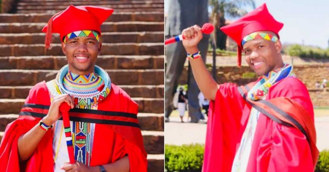 Man, Graduates, doctor, pays tribute, ancestors, traditional attire, graduation. Twitter reactions Man, Graduates, doctor, pays tribute, ancestors, traditional attire, graduation. Twitter reactions