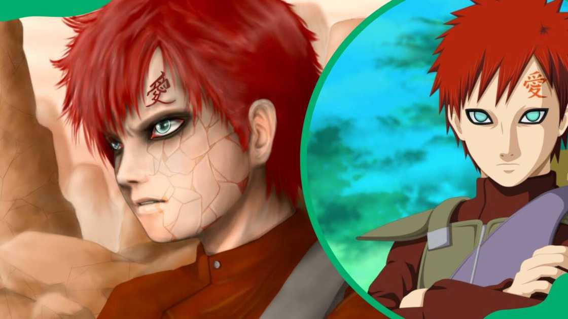 Gaara posing for a photo