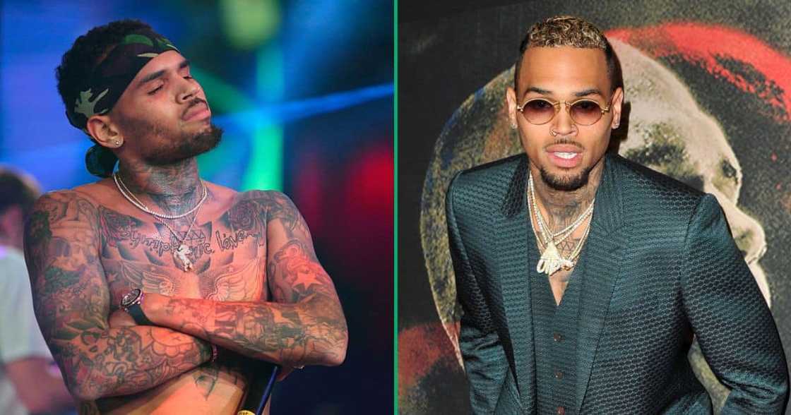 Chris Brown shows off his new home floor Chris Brown shows off his new home floor