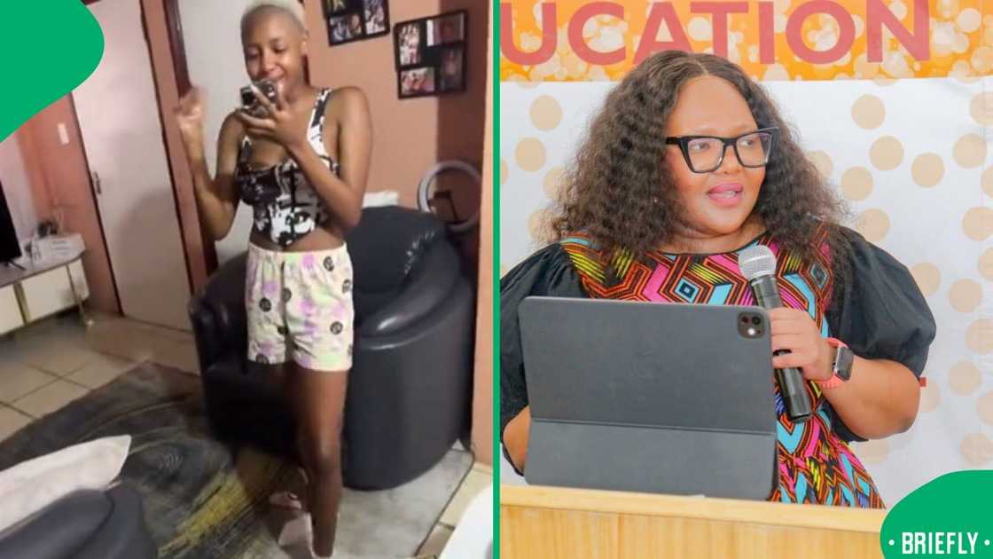 The image on the right showed the Minister of Education