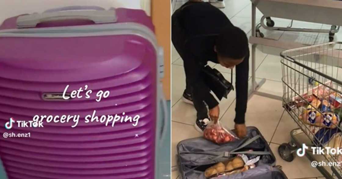 A Walter Sisulu University student went Pick 'n Pay shopping with a suitcase