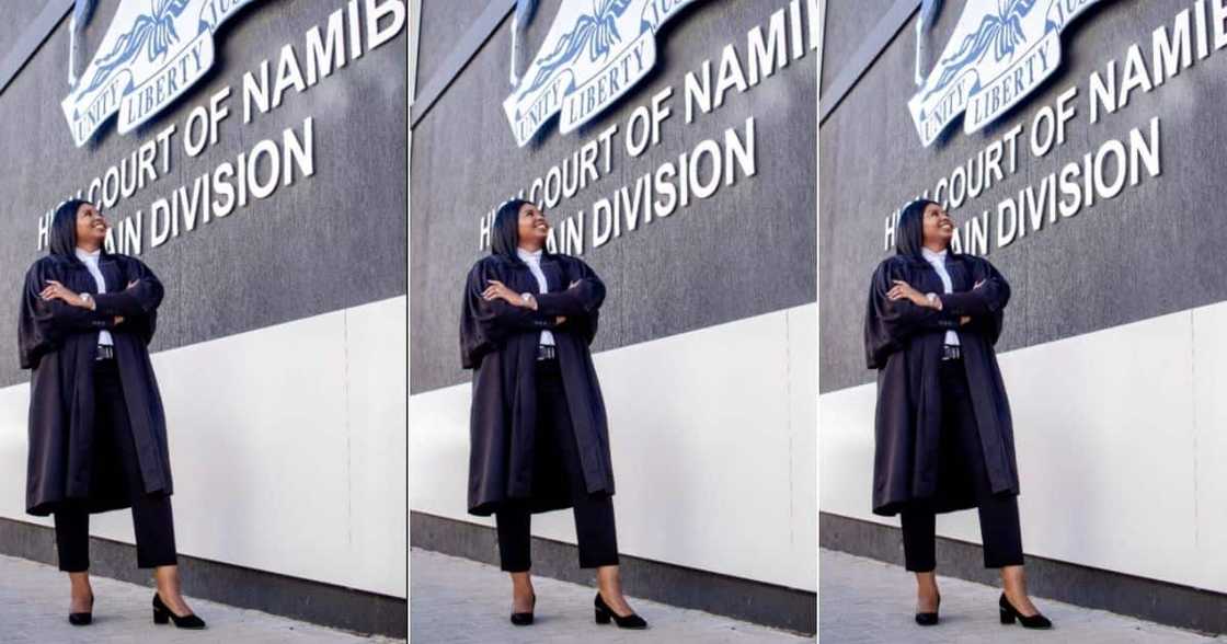 Social media users inspired by a Namibian woman, Ndatega Asheela-Shikalepo, who has been accepted to serve at the Namibian High Court. Image: Facebook Social media users inspired by a Namibian woman, Ndatega Asheela-Shikalepo, who has been accepted to serve at the Namibian High Court. Image: Facebook
