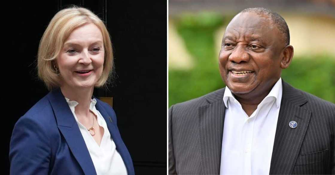 British Prime Minister Liz Truss and South African President Cyril Ramaphosa British Prime Minister Liz Truss and South African President Cyril Ramaphosa